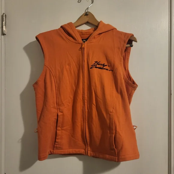 Harley Davidson Jacket and Chaps Set Orange Embroidery Large - Picture 7 of 16